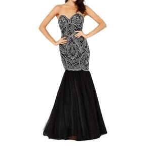 NEW ANGELA & ALISON long prom dress in black